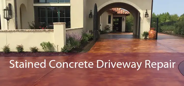 Stained Concrete Driveway Repair 