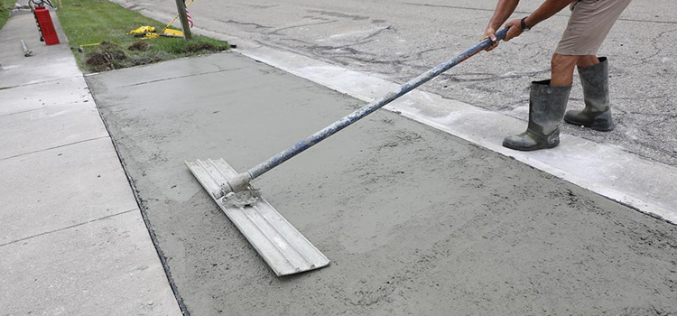 Stained Concrete Driveway Repair